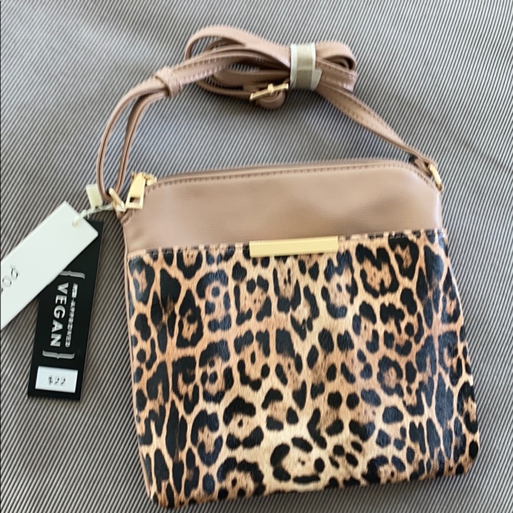 Poppi Leopard crossbody bag Brand new Vegan